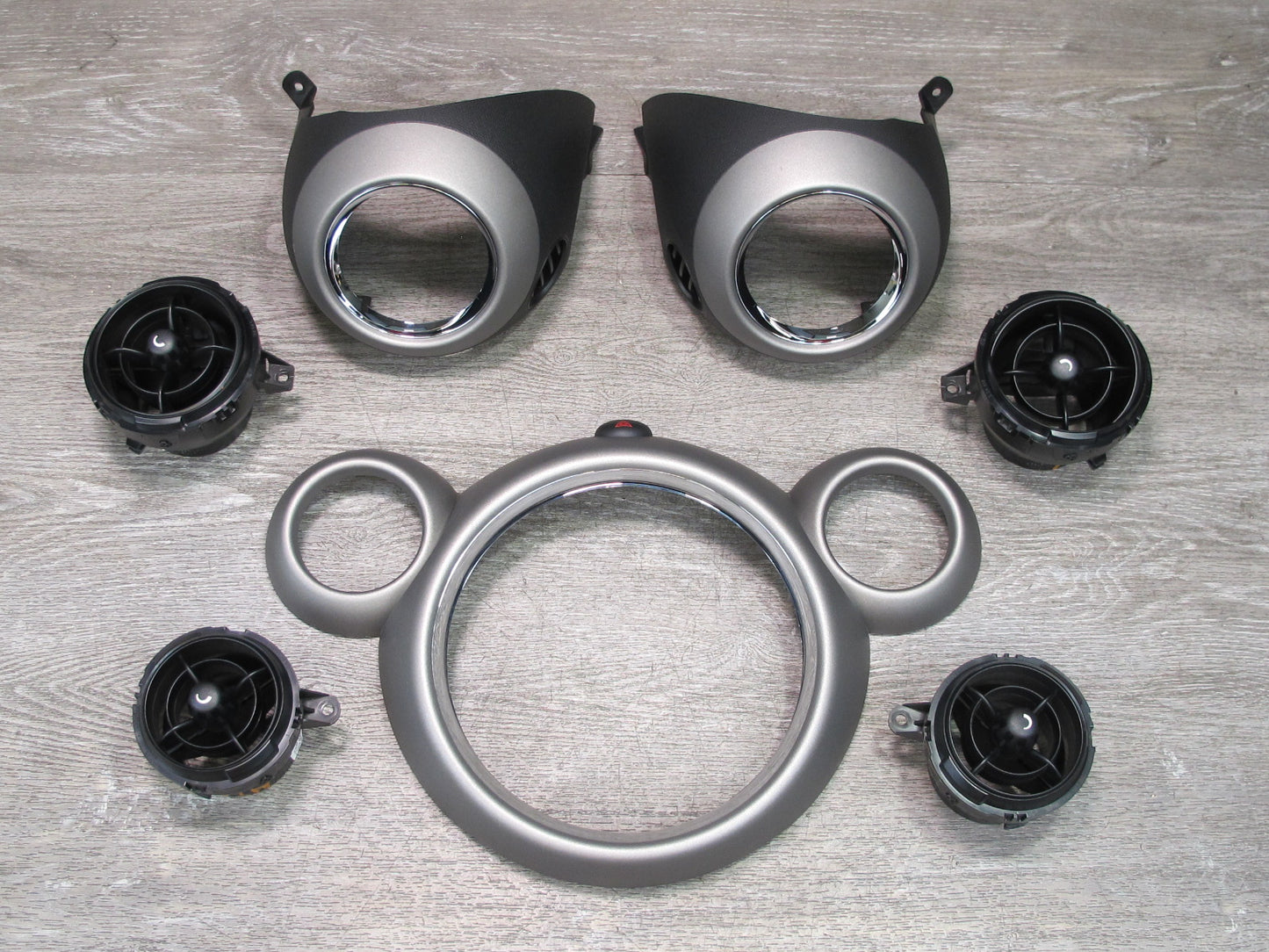 11-12 Mini Cooper S R60 Dash Speedo Air Vent Trim Bezel Cover Panel Set OEM