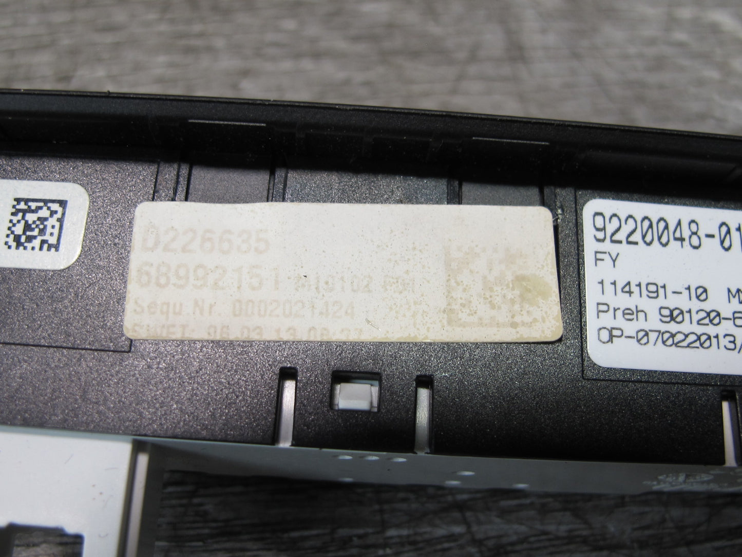 11-16 BMW F10 5-SERIES Head UP HUD Display Lane Assist Button Switch 9220048 OEM