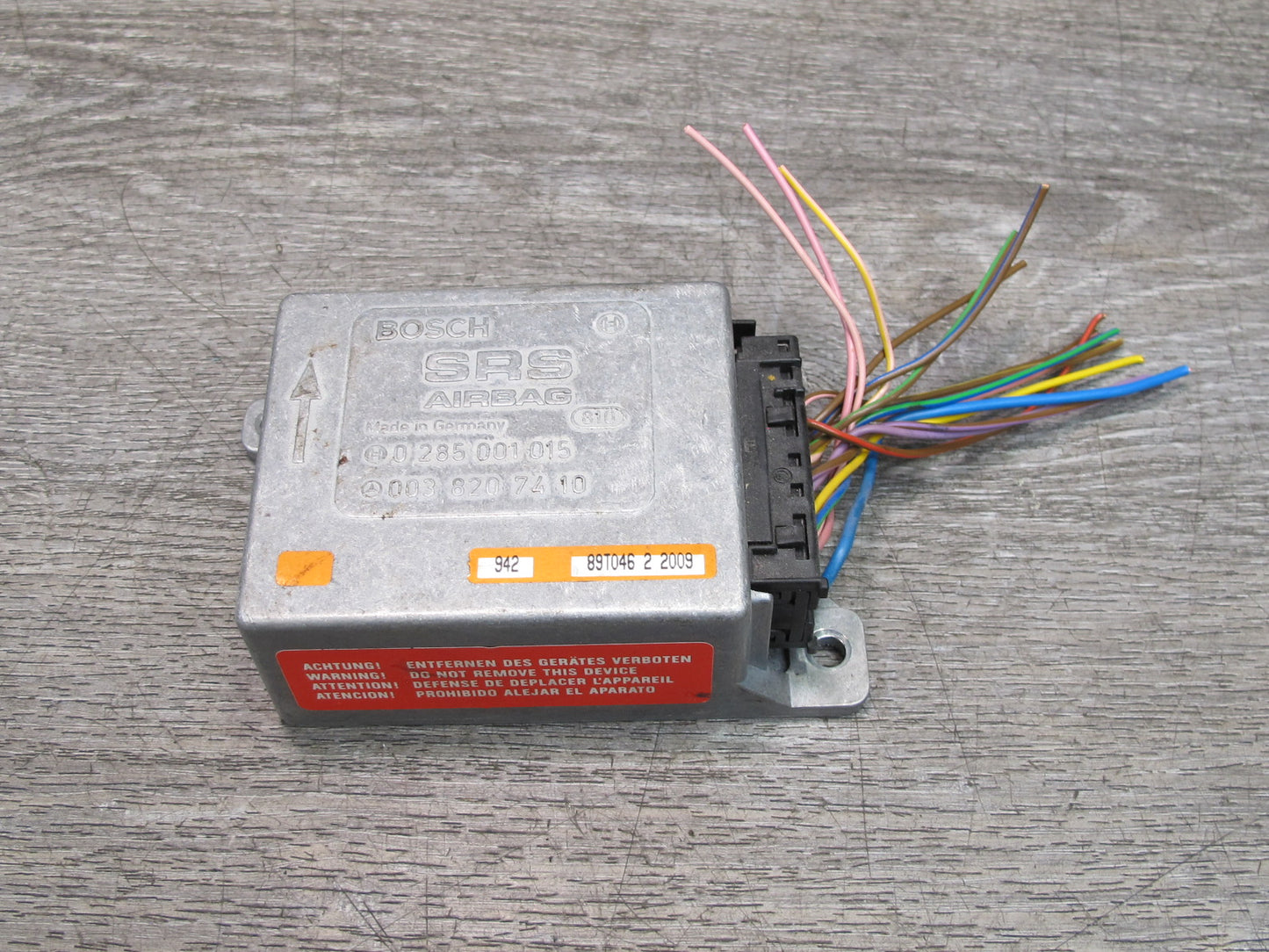 86-91 MERCEDES W126 560SEL 560SEC SRS AIRBAG CONTROL MODULE UNIT 0038207410 OEM
