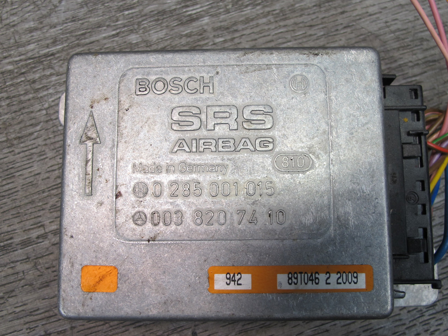 86-91 MERCEDES W126 560SEL 560SEC SRS AIRBAG CONTROL MODULE UNIT 0038207410 OEM