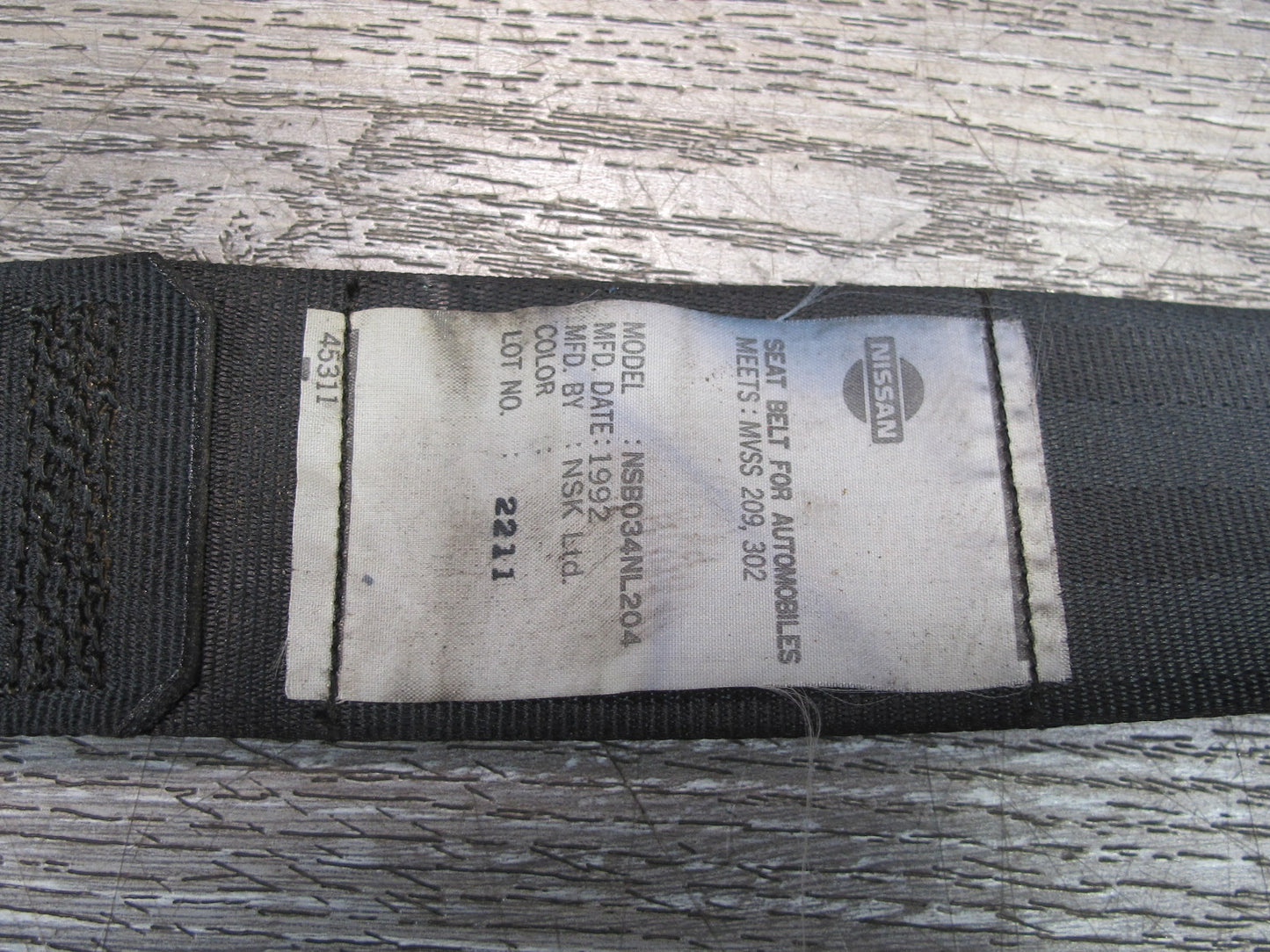 90-96 NISSAN 300ZX Z32 2+2 REAR LEFT DRIVER SIDE SEATBELT RETRACTOR OEM