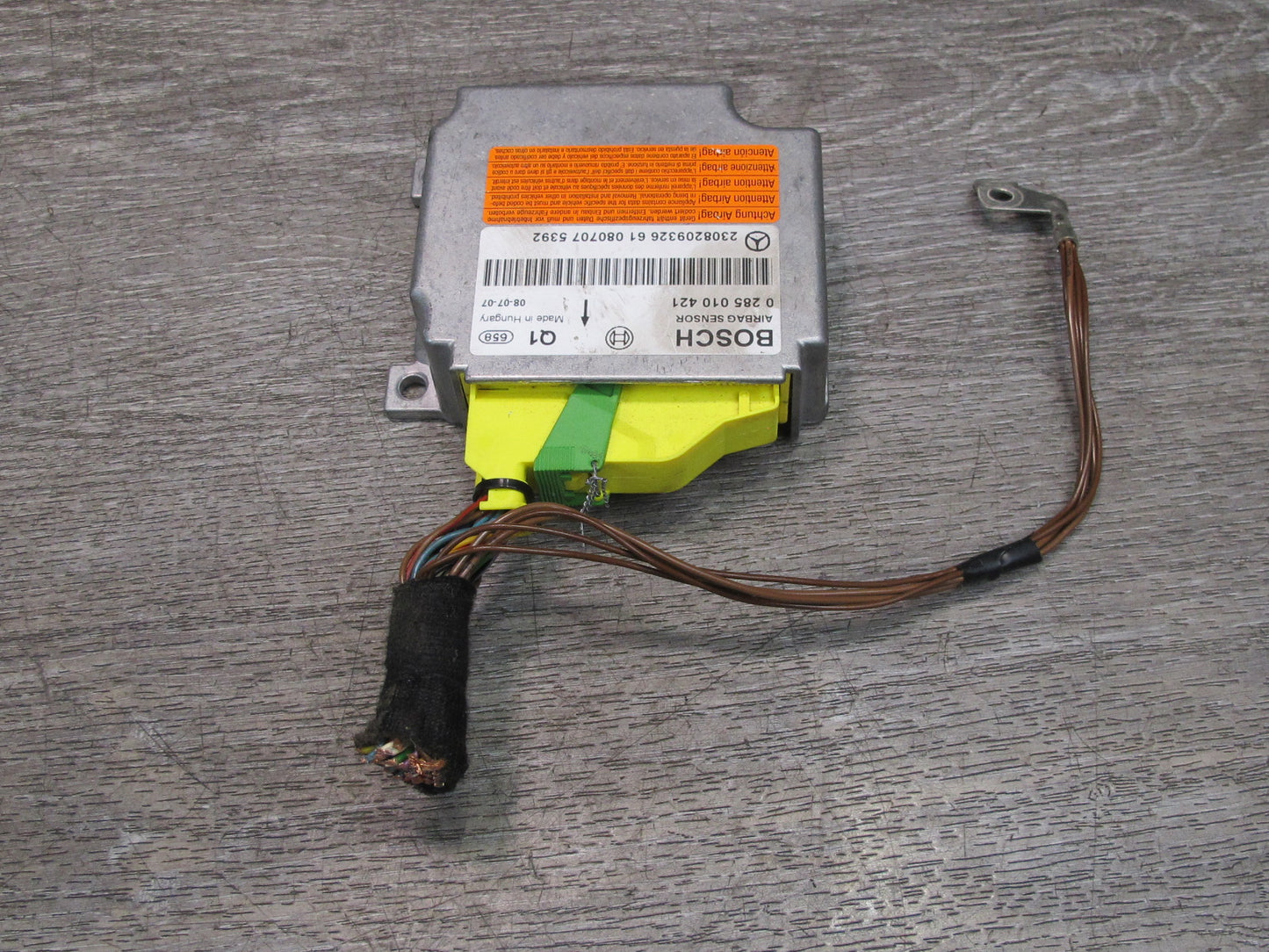 07-12 MERCEDES R230 SL550 SRS AIRBAG CONTROL MODULE UNIT 0018207326 OEM