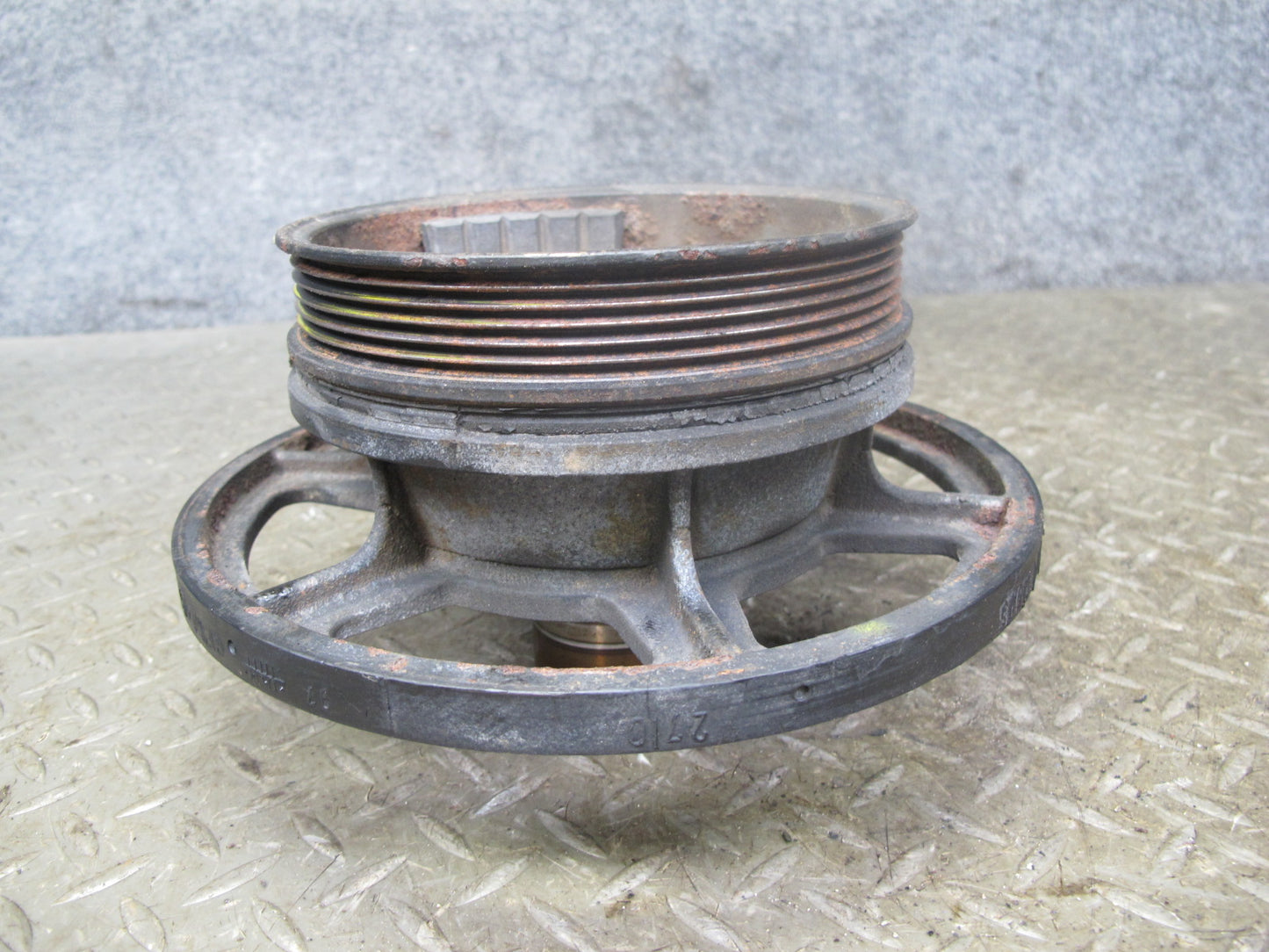 94-99 Mercedes W140 M119 Engine Crankshaft Pulley Harmonic Balancer OEM