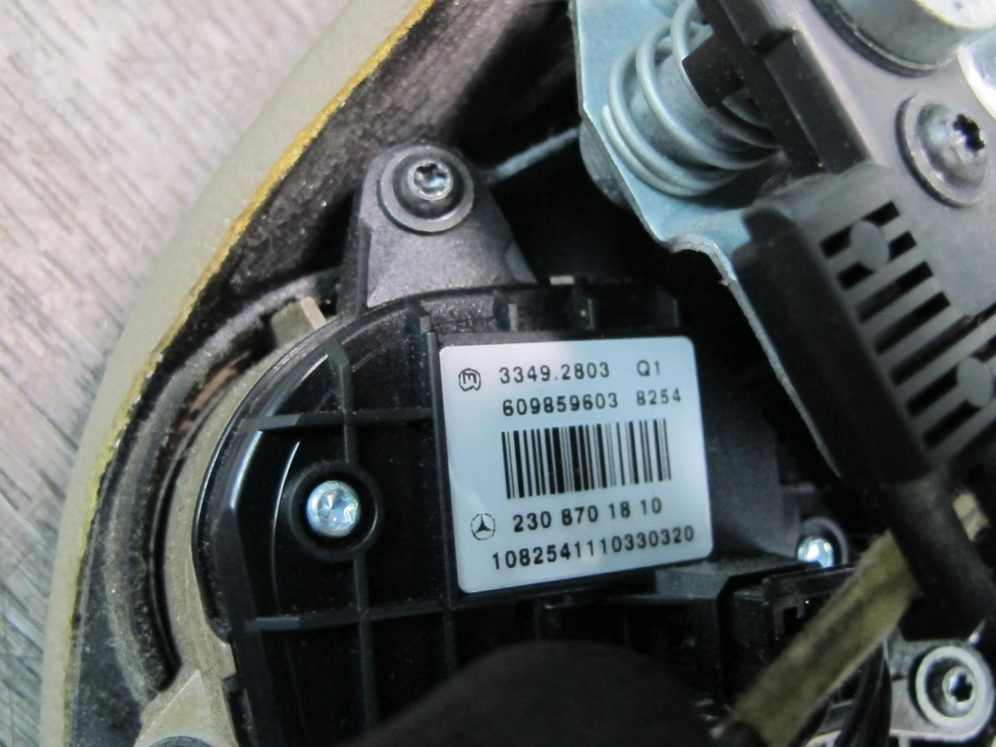 09-12 MERCEDES R230 SL550 FRONT LEFT DRIVER SIDE STEERING WHEEL SRS AIRBAG OEM