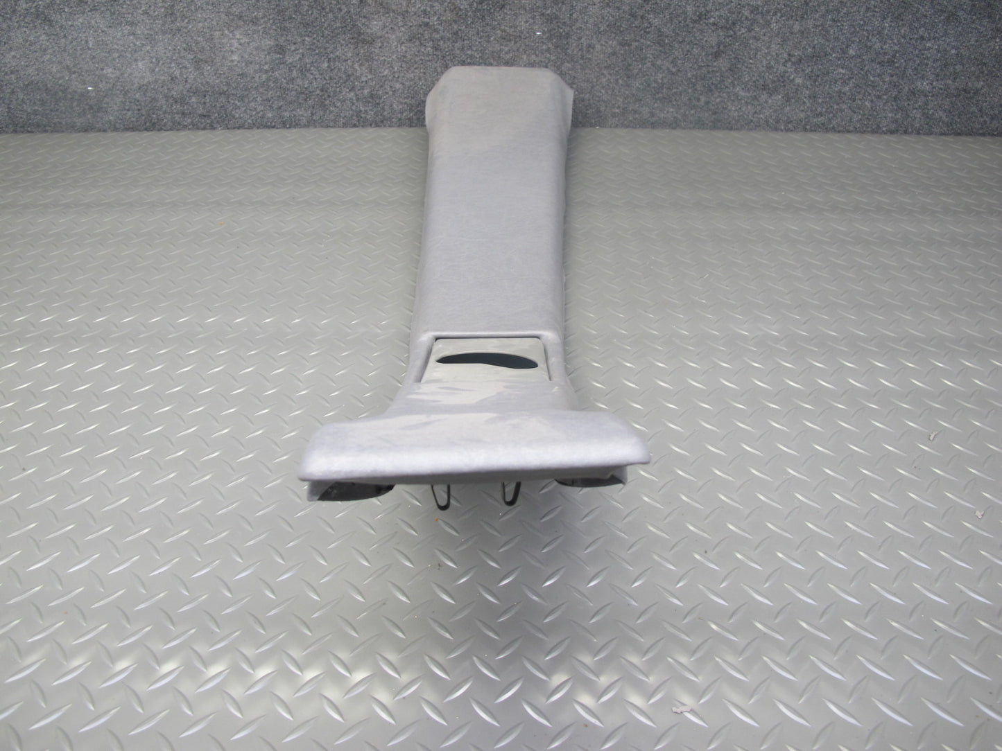 94-99 Mercedes W140 Set of 2 Center Interior B Pillar Trim Cover Panel Gray OEM