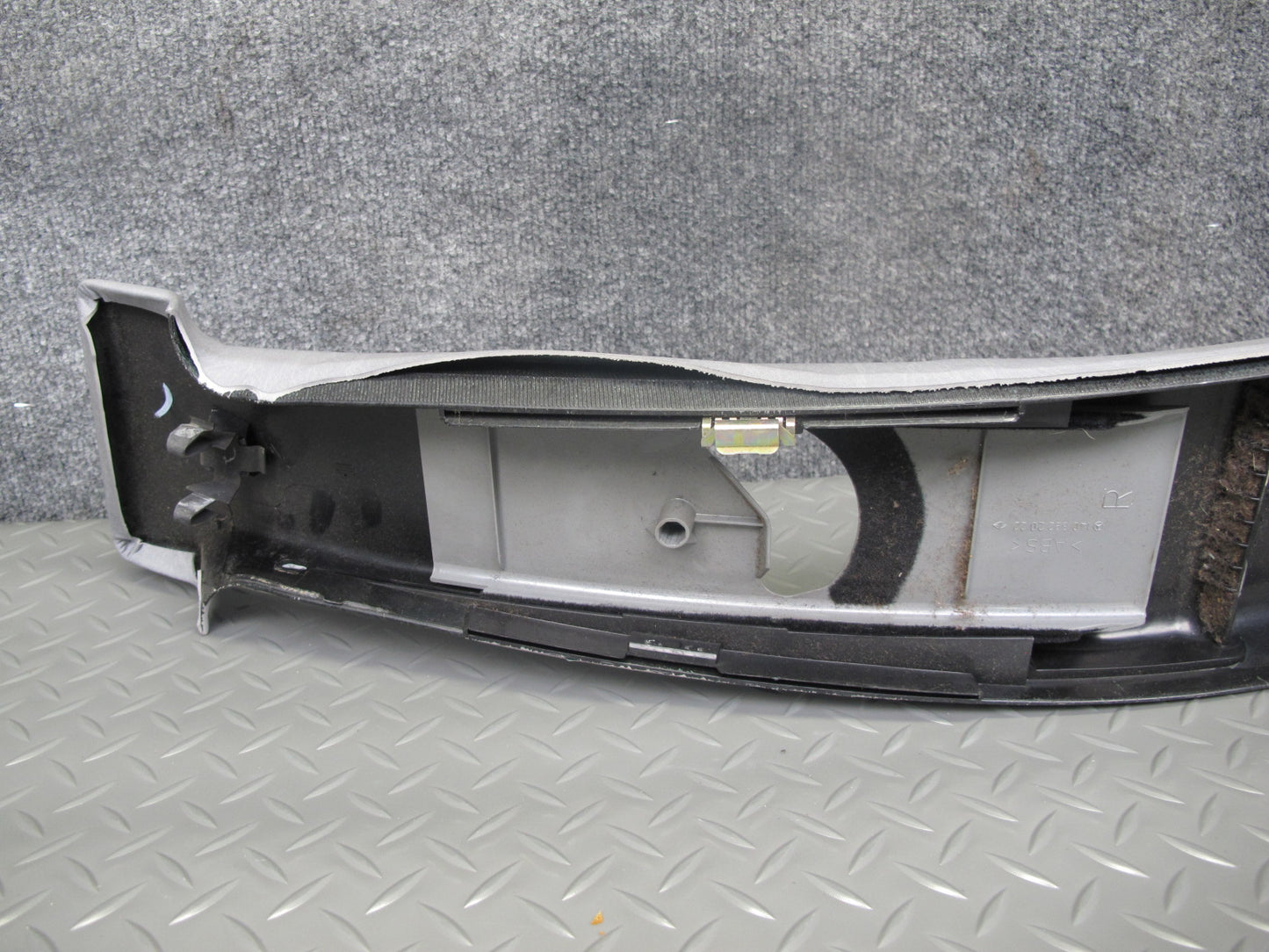 94-99 Mercedes W140 Set of 2 Center Interior B Pillar Trim Cover Panel Gray OEM