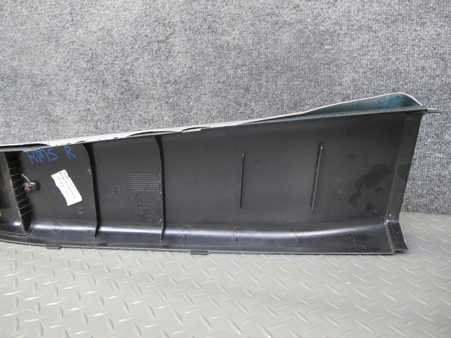 94-99 Mercedes W140 Set of 2 Center Interior B Pillar Trim Cover Panel Gray OEM