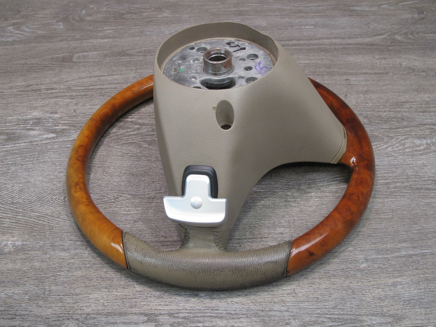 09-12 Mercedes R230 Sl-class Leather & Wood Steering Beige w Shift Paddles OEM