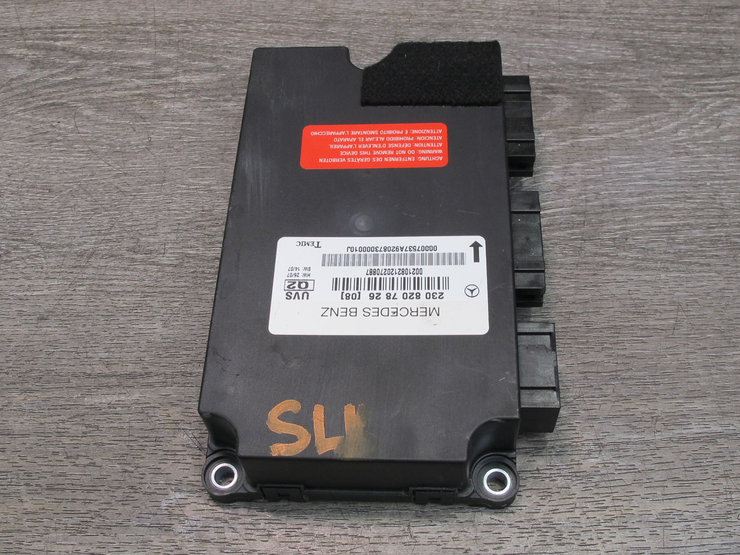 09-12 Mercedes R230 Sl-class Convertible TOP Roof Control Module 2308207826 OEM