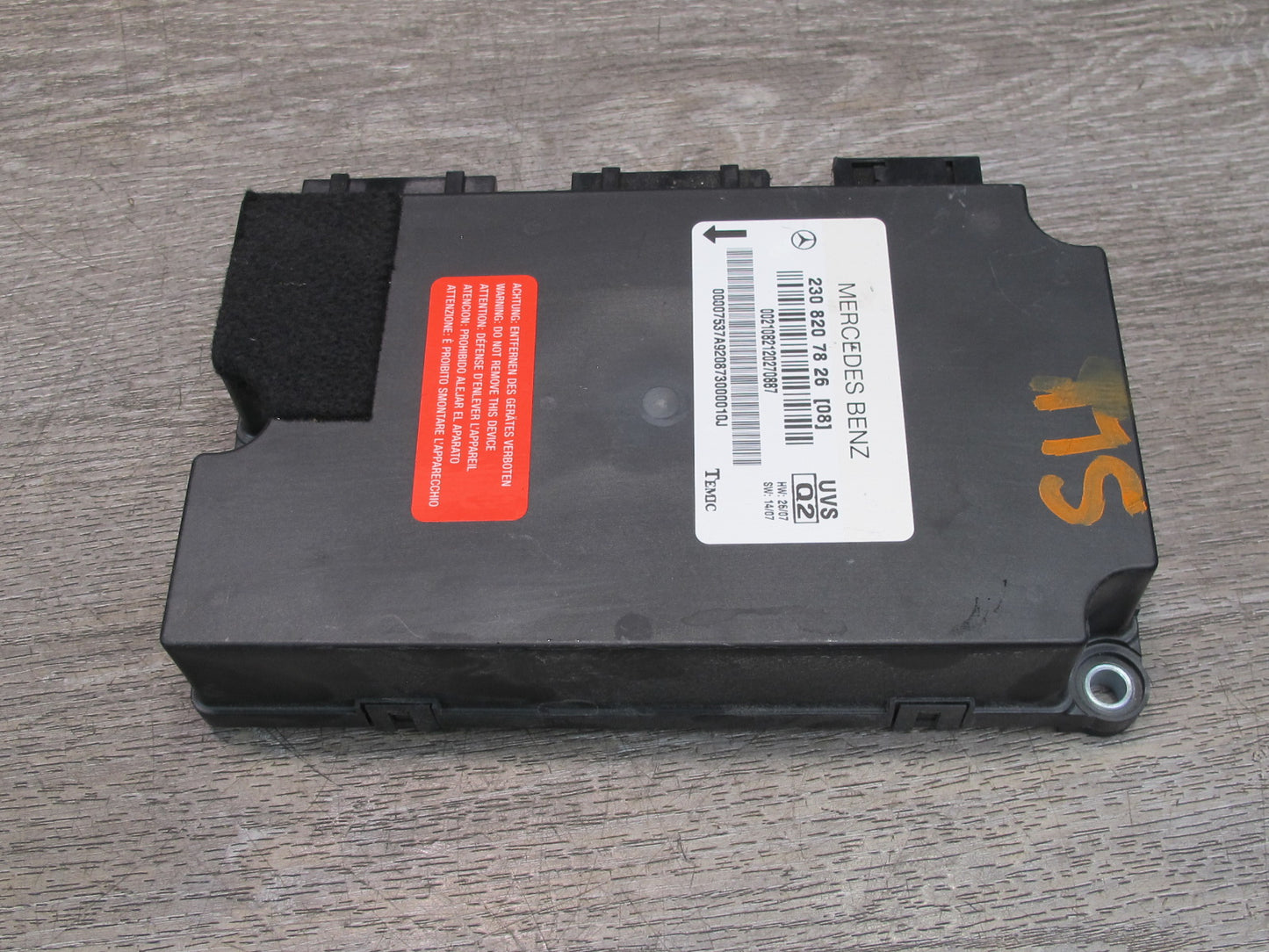 09-12 Mercedes R230 Sl-class Convertible TOP Roof Control Module 2308207826 OEM