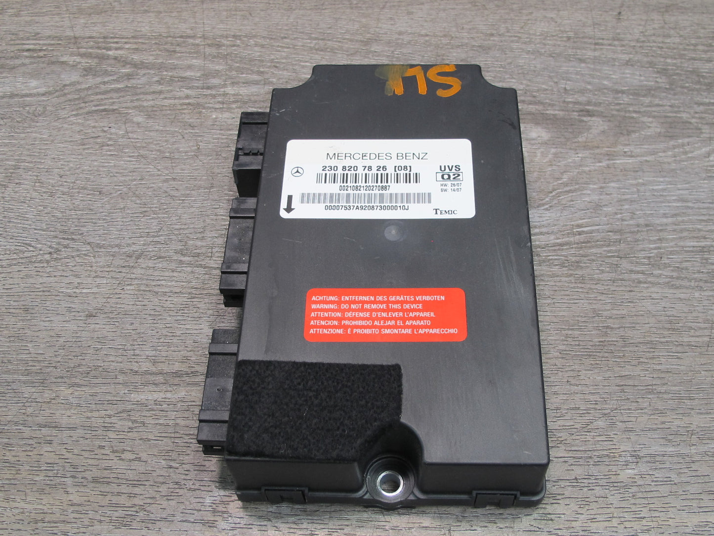 09-12 Mercedes R230 Sl-class Convertible TOP Roof Control Module 2308207826 OEM