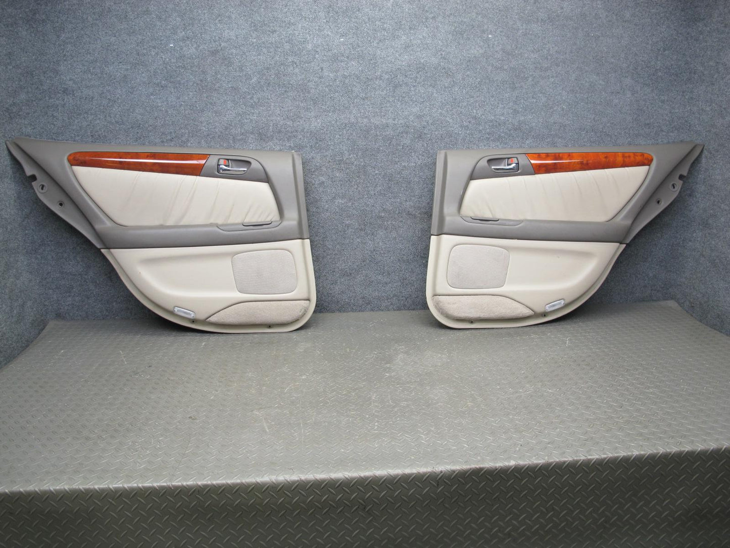 03-04 Lexus JZS160L GS300 Set of 2 Rear Door Interior Trim Cover Panel Ivory OEM