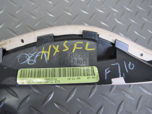 08-14 BMW X6 E71 E72 Front Right & Left Center Console Knee Pad Leather Trim Set