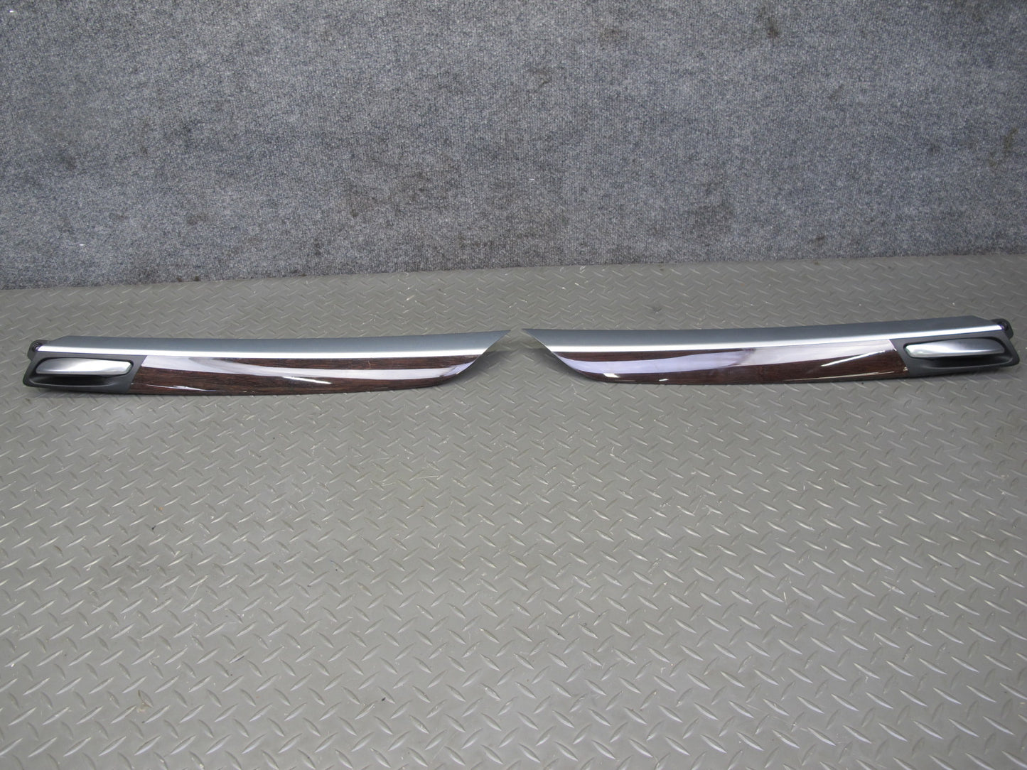 2008-2014 BMW X6 E71 E72 Rear Right & Left Door Panel Wood Trim W/ Handle Set