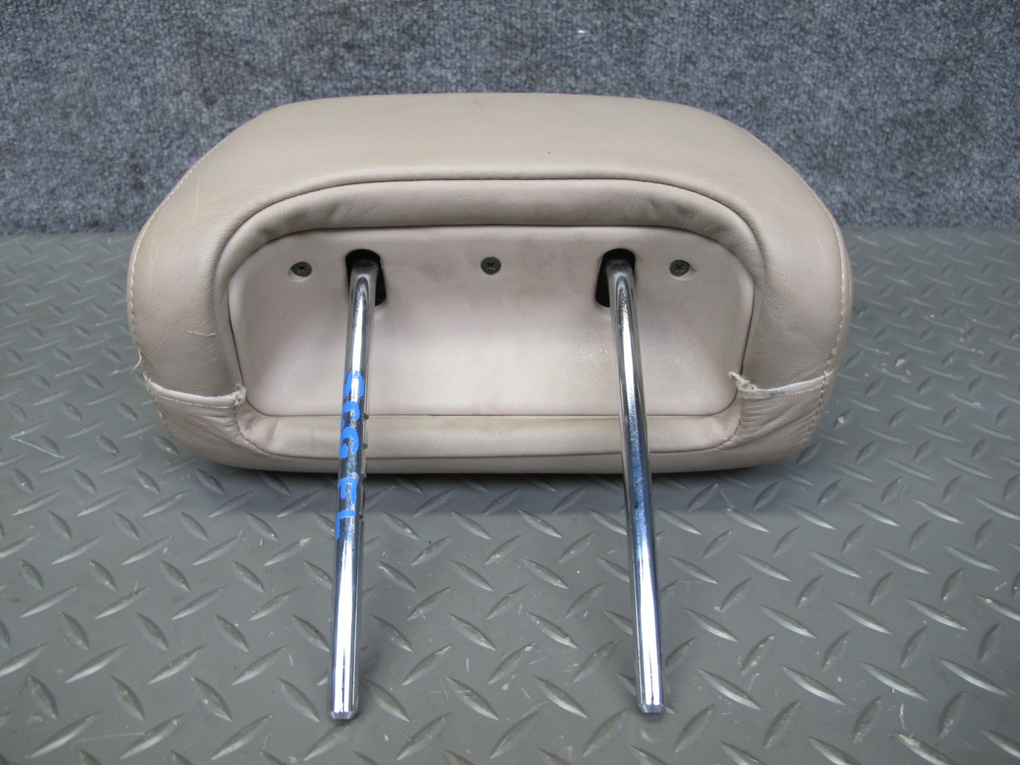 92-98 Lexus UZZ30L SC300 SC400 Set of 2 Front Seat Leather Headrest Ivory OEM
