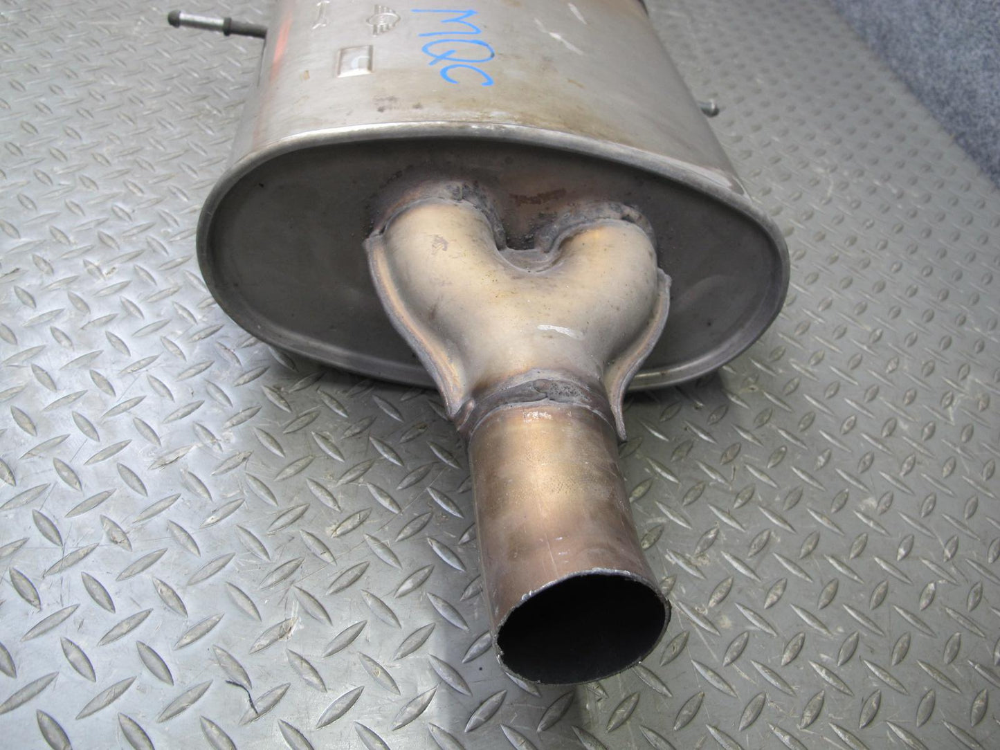 09-13 Mini Cooper JCW R56 R57 Rear Exhaust Muffler w Tips 7585282 OEM