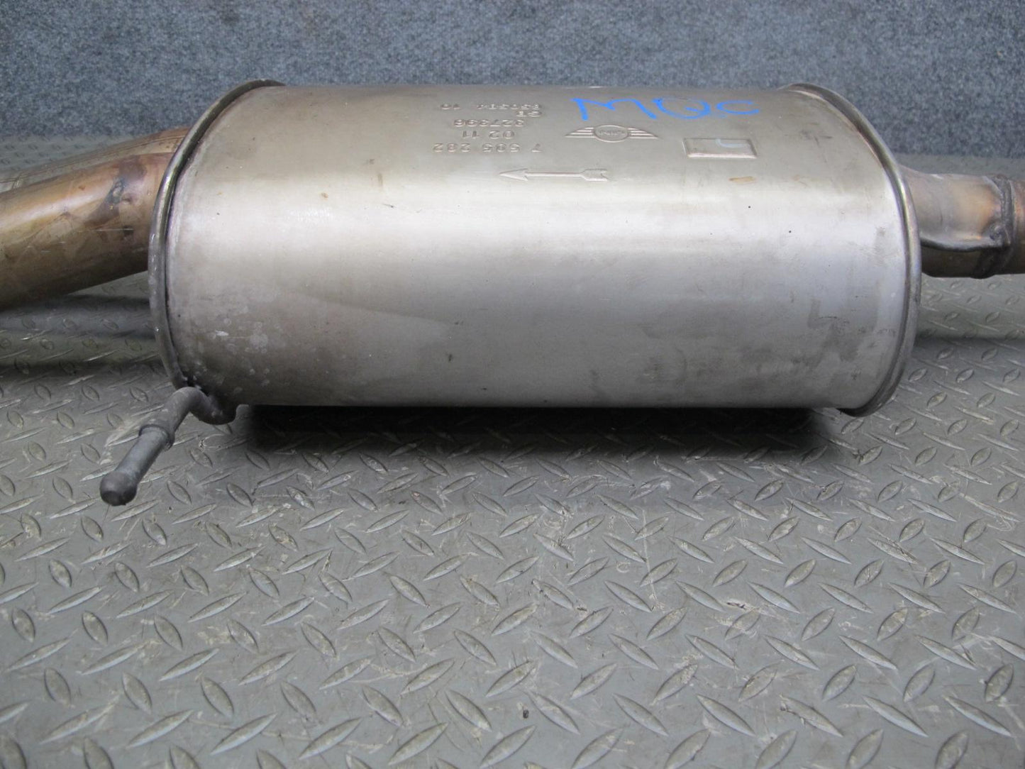 09-13 Mini Cooper JCW R56 R57 Rear Exhaust Muffler w Tips 7585282 OEM