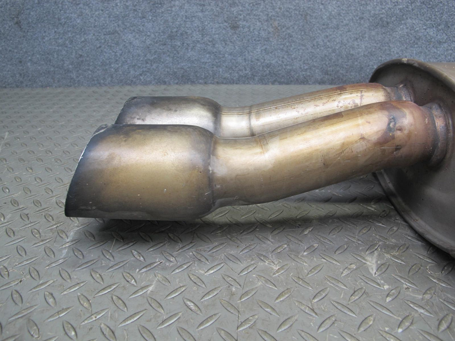 09-13 Mini Cooper JCW R56 R57 Rear Exhaust Muffler w Tips 7585282 OEM