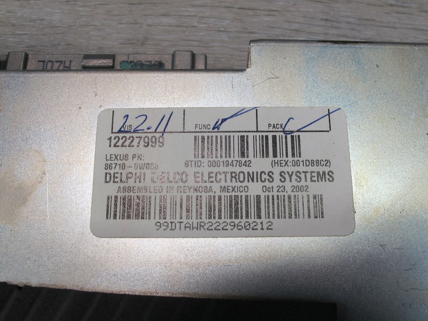 02-03 Lexus UCF30L LS430 Telephone Computer Control Module 86710-0W050 OEM