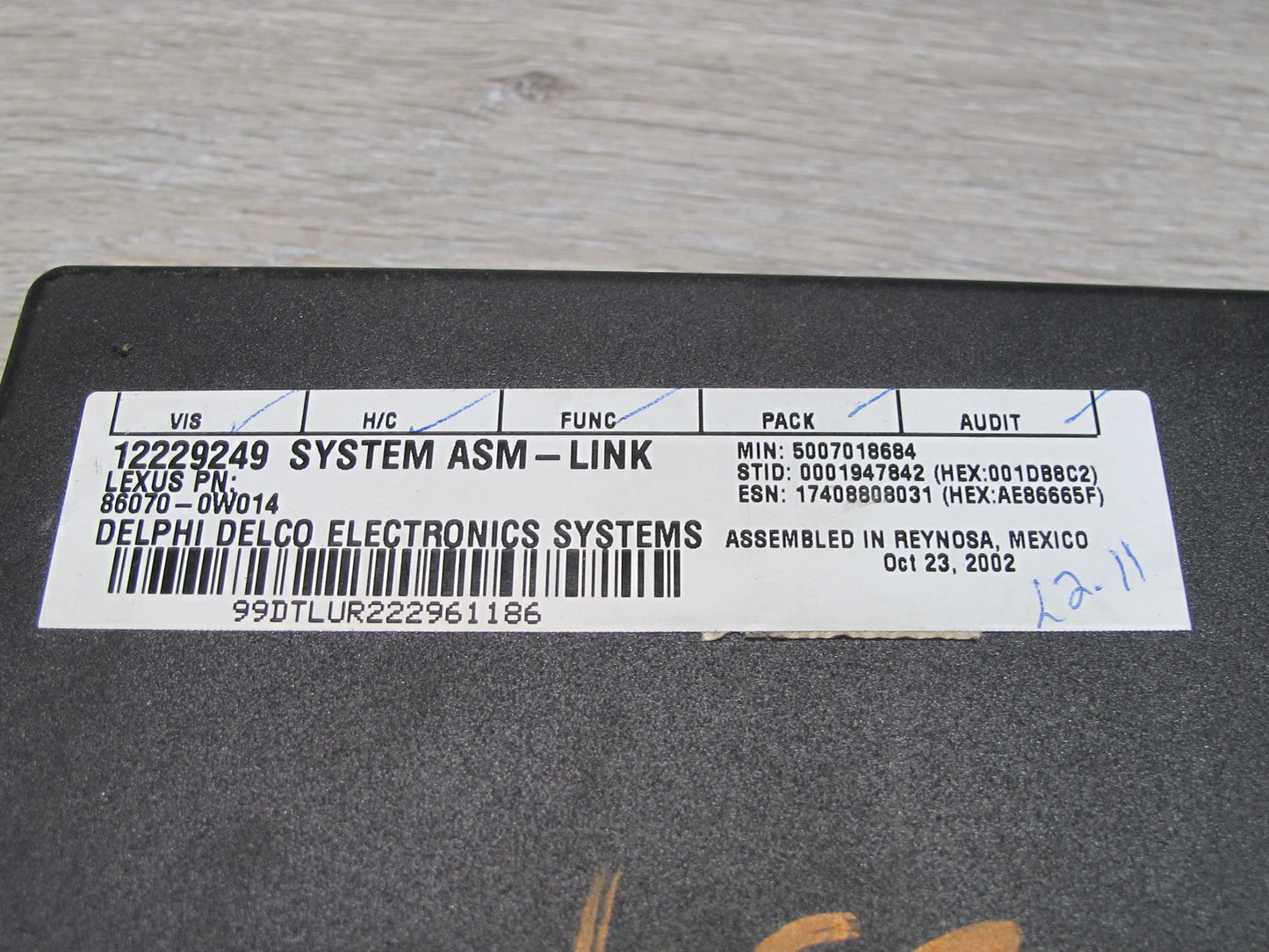 01-03 Lexus UCF30L LS430 Phone Transceiver Module Unit 86740-0W100 OEM