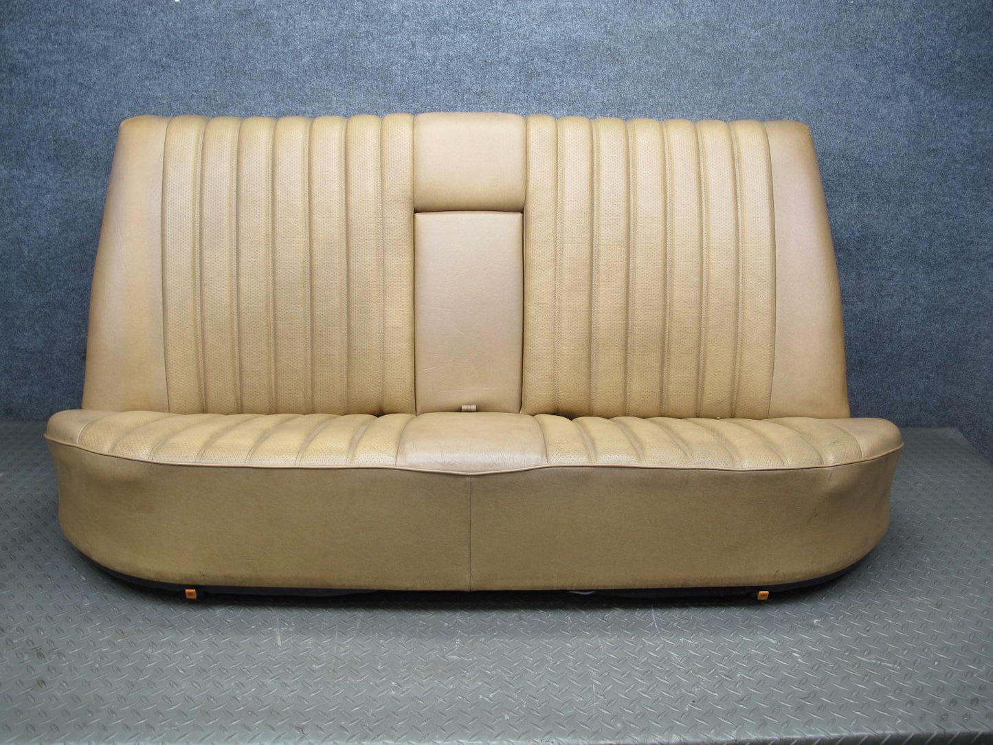 77-85 Mercedes W123 Sedan Rear Leather Seat Upper Lower Cushion Set Palomino OEM