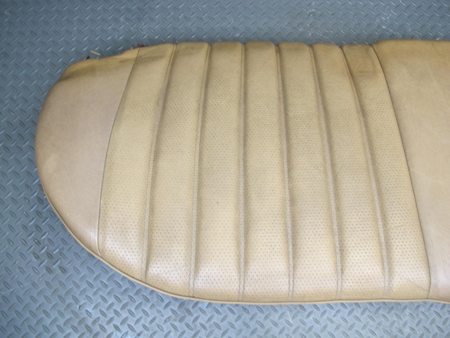 77-85 Mercedes W123 Sedan Rear Leather Seat Upper Lower Cushion Set Palomino OEM