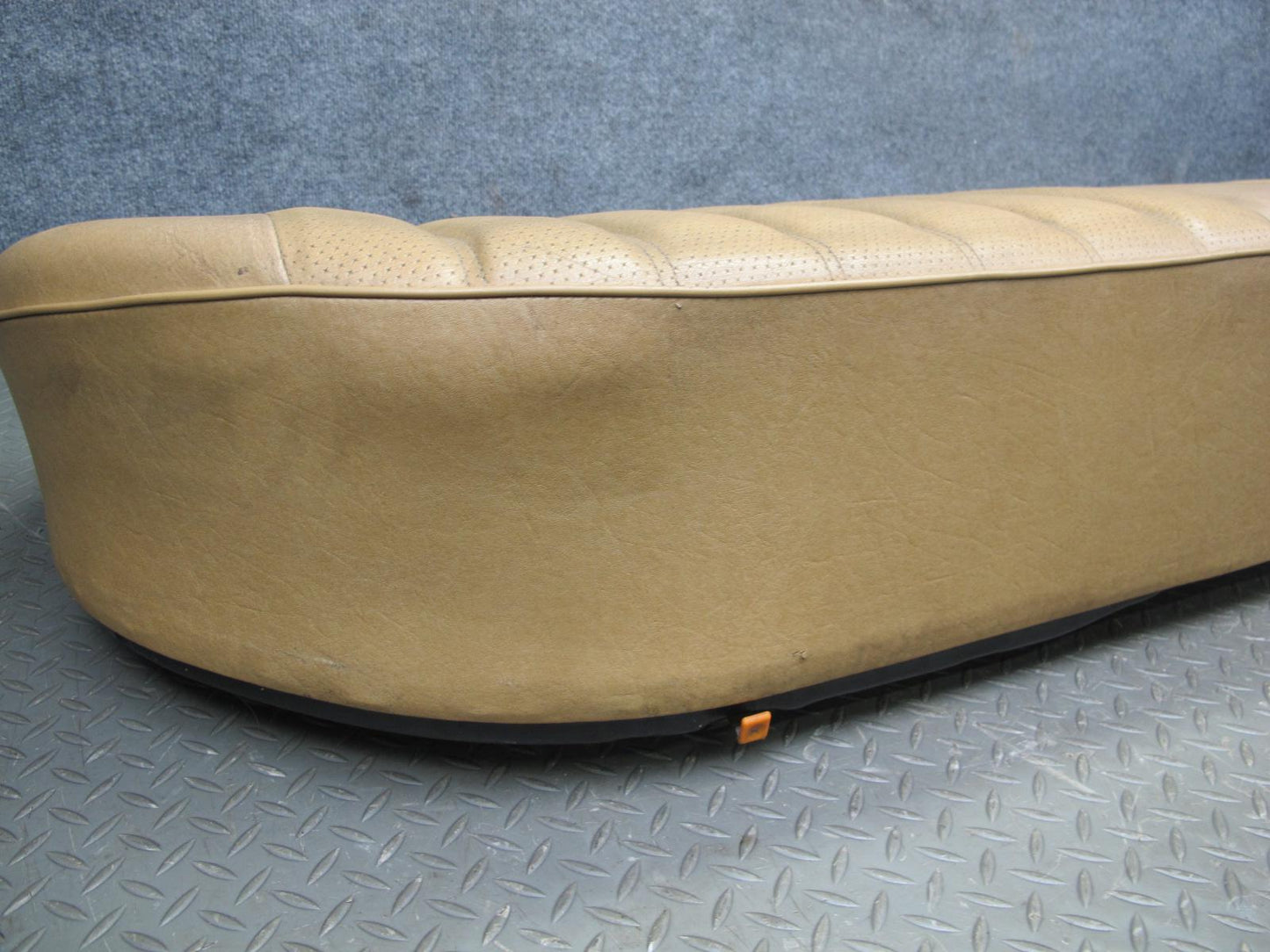 77-85 Mercedes W123 Sedan Rear Leather Seat Upper Lower Cushion Set Palomino OEM