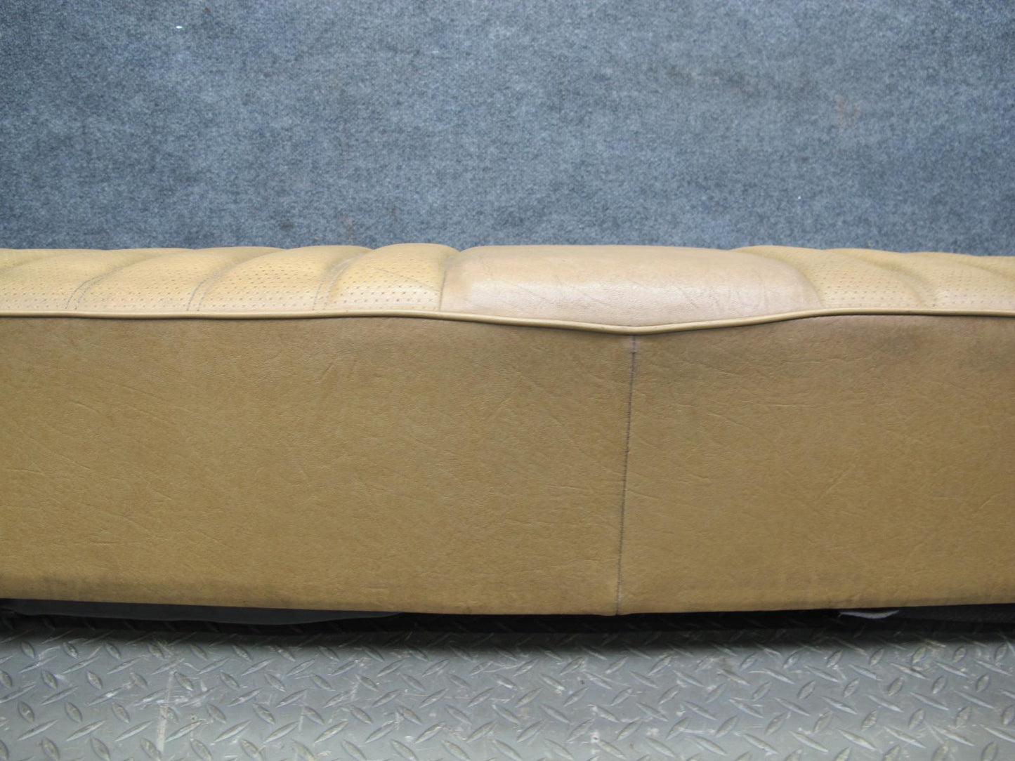 77-85 Mercedes W123 Sedan Rear Leather Seat Upper Lower Cushion Set Palomino OEM