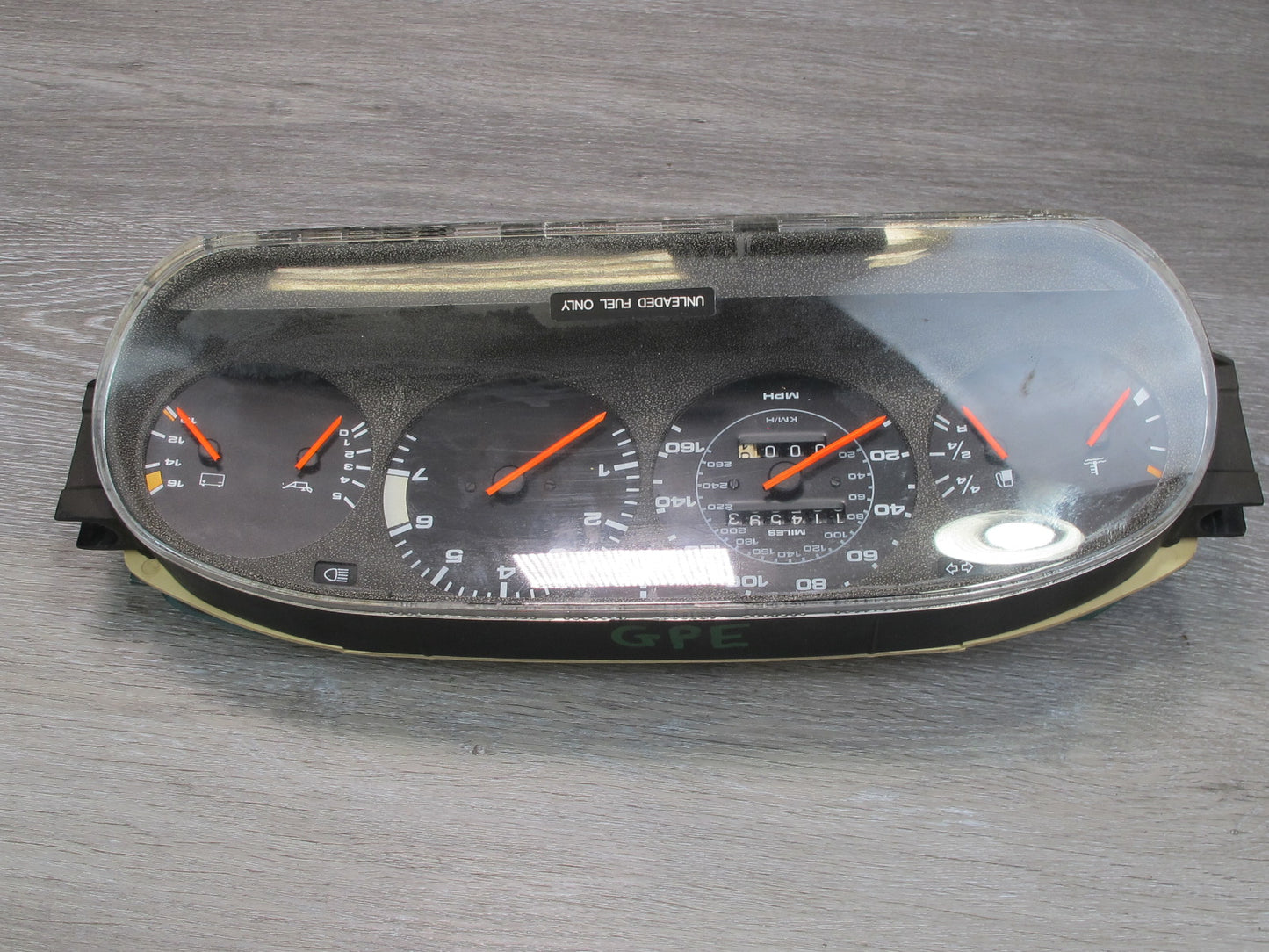 1984 Porsche 928 A/T Automatic Transmission Speedometer Instrument Cluster Gauge
