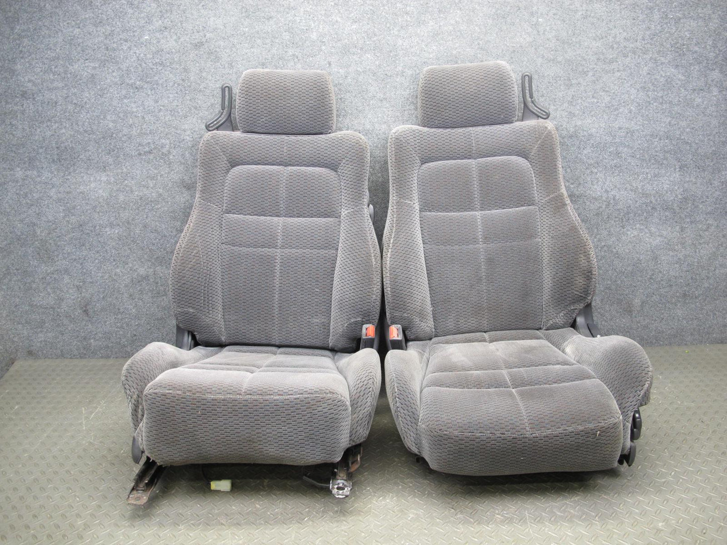 91-93 Dodge Stealth 3000GT Front & Rear Cloth Seat Set Gray OEM