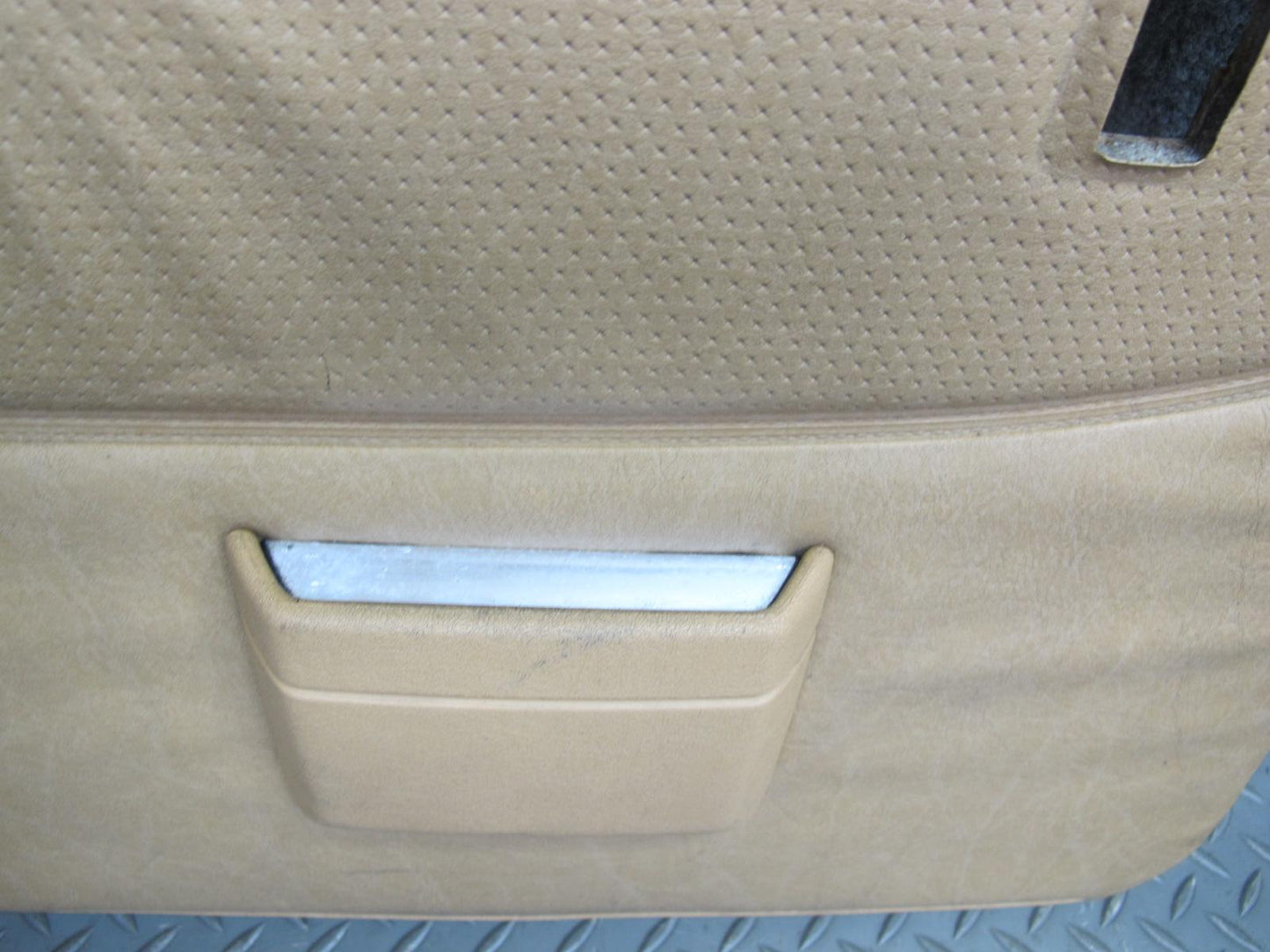 80-85 Mercedes W123 Sedan Rear Left Door Interior Trim Panel w Armrest OEM