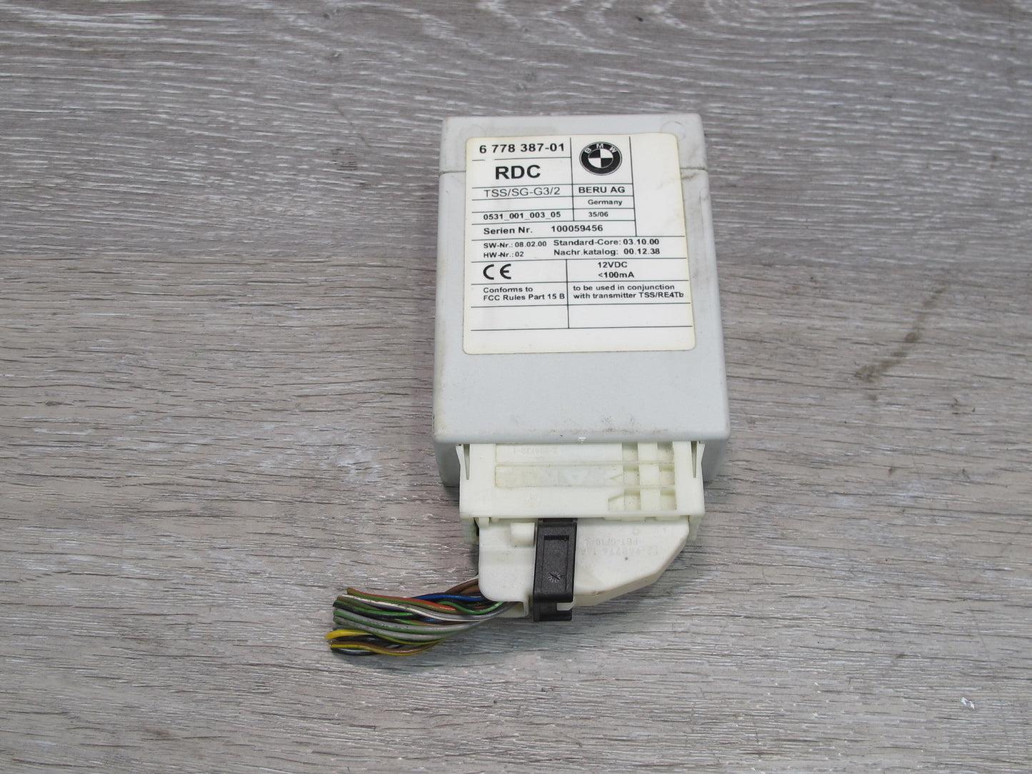 2006-2010 BMW E63 E64 TPMS RDC Tire Pressure Monitor Sensor Module 6778387