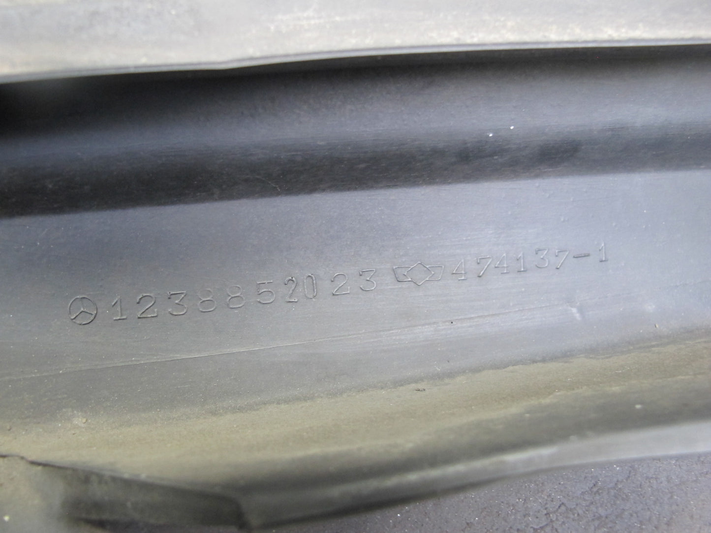 77-85 Mercedes W123 Sedan Set of 3 Rear Bumper Rubber Trim Cover OEM