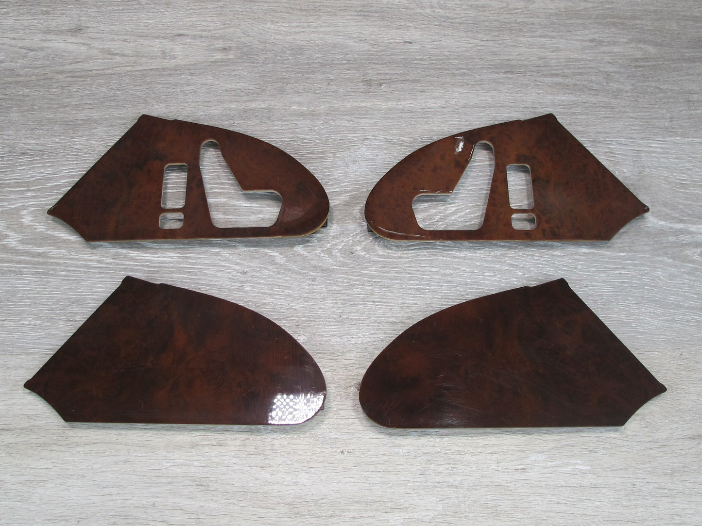 98-99 Mercedes W140 Sedan Front & Rear Door Wood Trim Bezel Cover Panel Set OEM