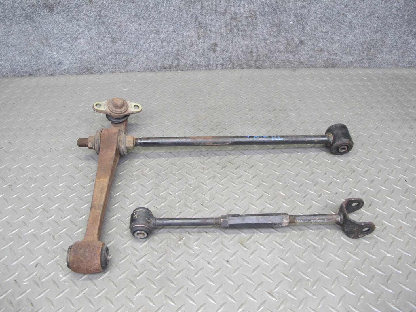 91-92 Toyota MR2 Rear Left Suspension Lower Control Arm Strut Tie Rod Set OEM