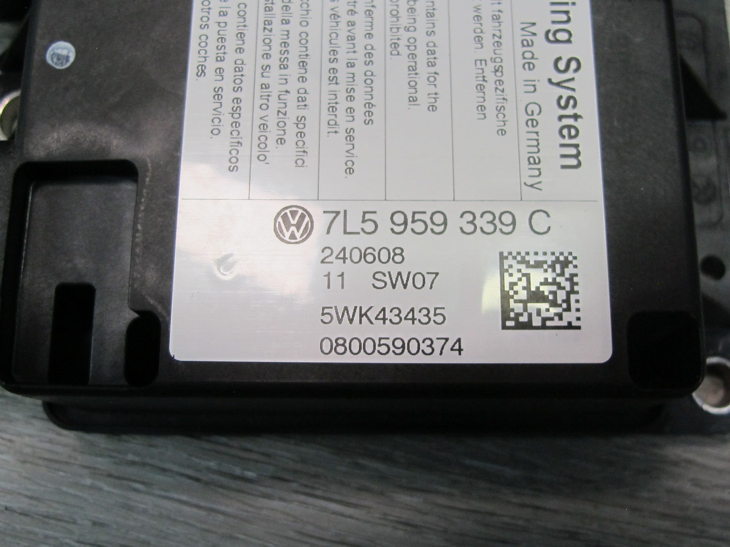 2008-2010 Porsche Cayenne 957 Front Right Seat Occupancy Weight Sensor