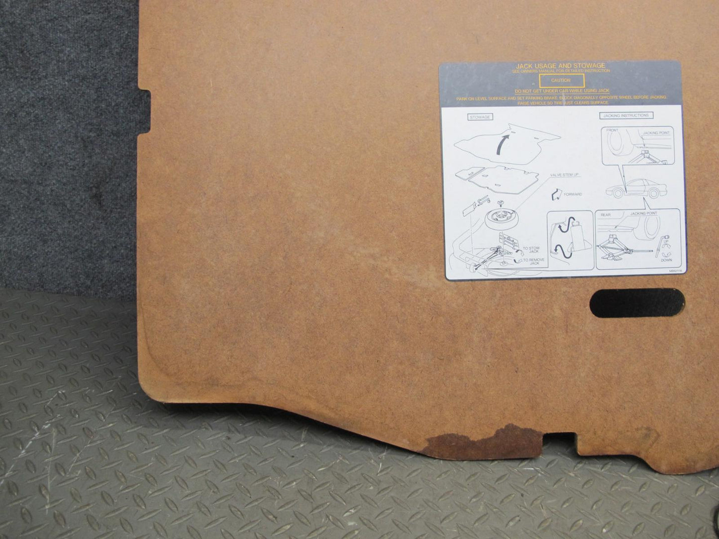 91-99 Dodge Stealth 3000GT Rear Trunk Floor Spare Tire Cover Panel OEM