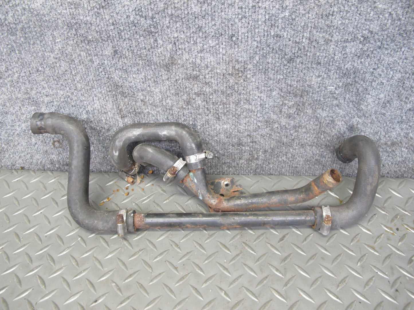82-85 Mercedes W123 300D M617 617.952 Engine Cooling Hose Pipe Line Set OEM