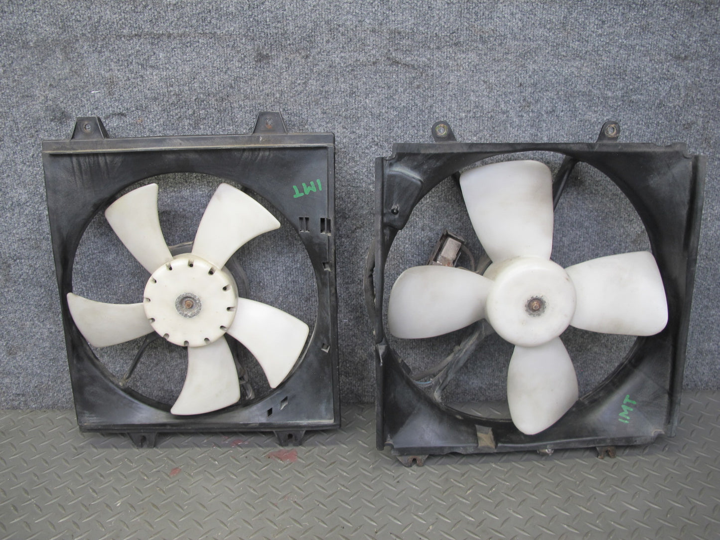91-99 Dodge Stealth 6G72 Engine Radiator & A/C Condenser Fan & Shroud Set OEM