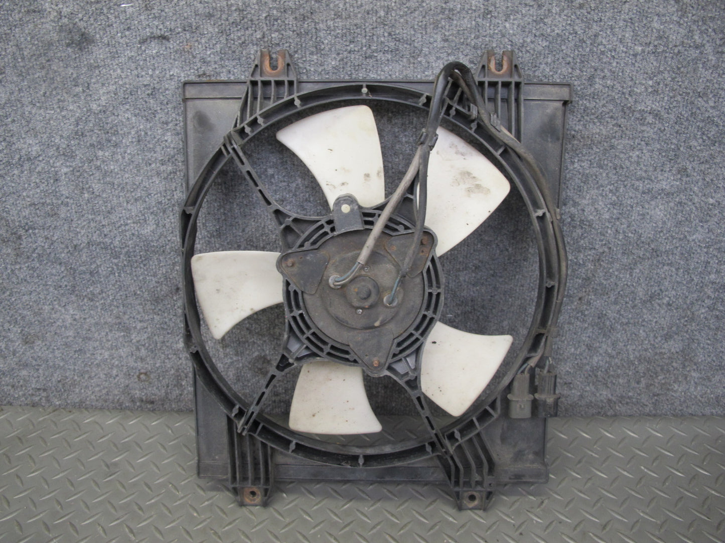 91-99 Dodge Stealth 6G72 Engine Radiator & A/C Condenser Fan & Shroud Set OEM