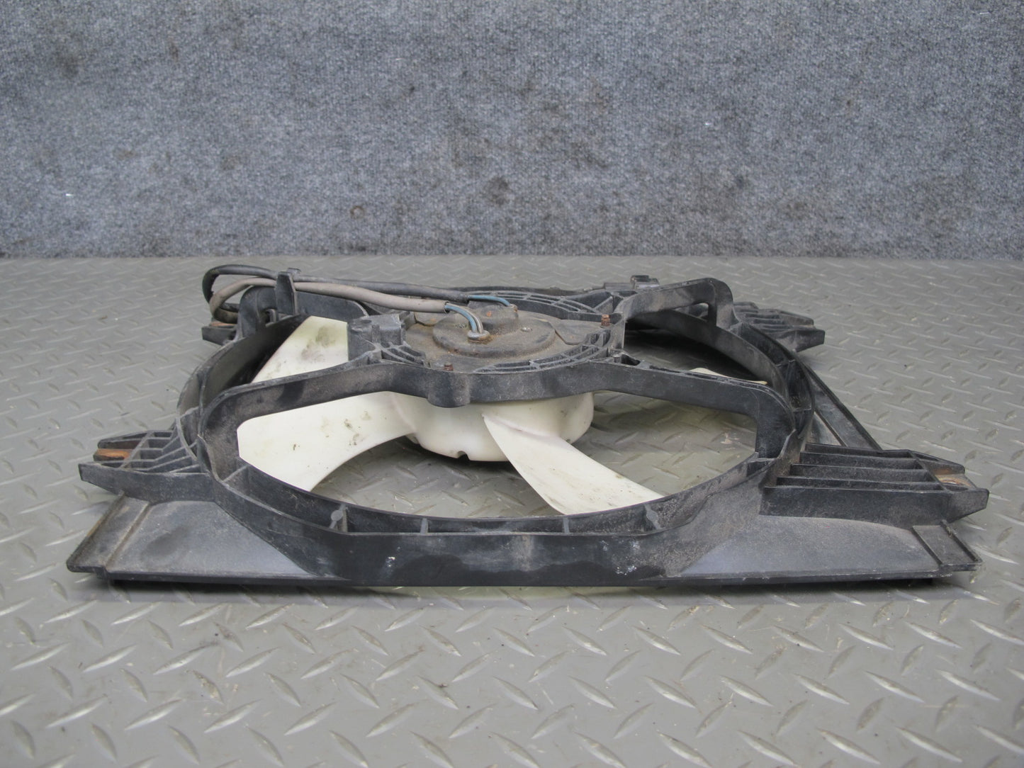 91-99 Dodge Stealth 6G72 Engine Radiator & A/C Condenser Fan & Shroud Set OEM