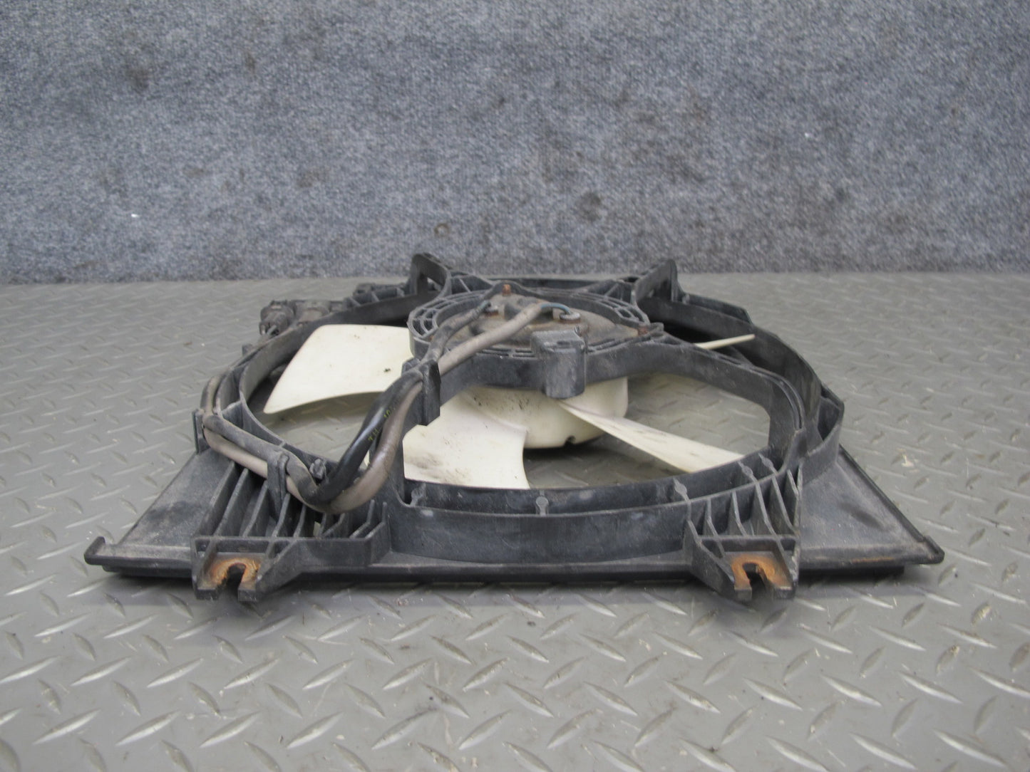 91-99 Dodge Stealth 6G72 Engine Radiator & A/C Condenser Fan & Shroud Set OEM