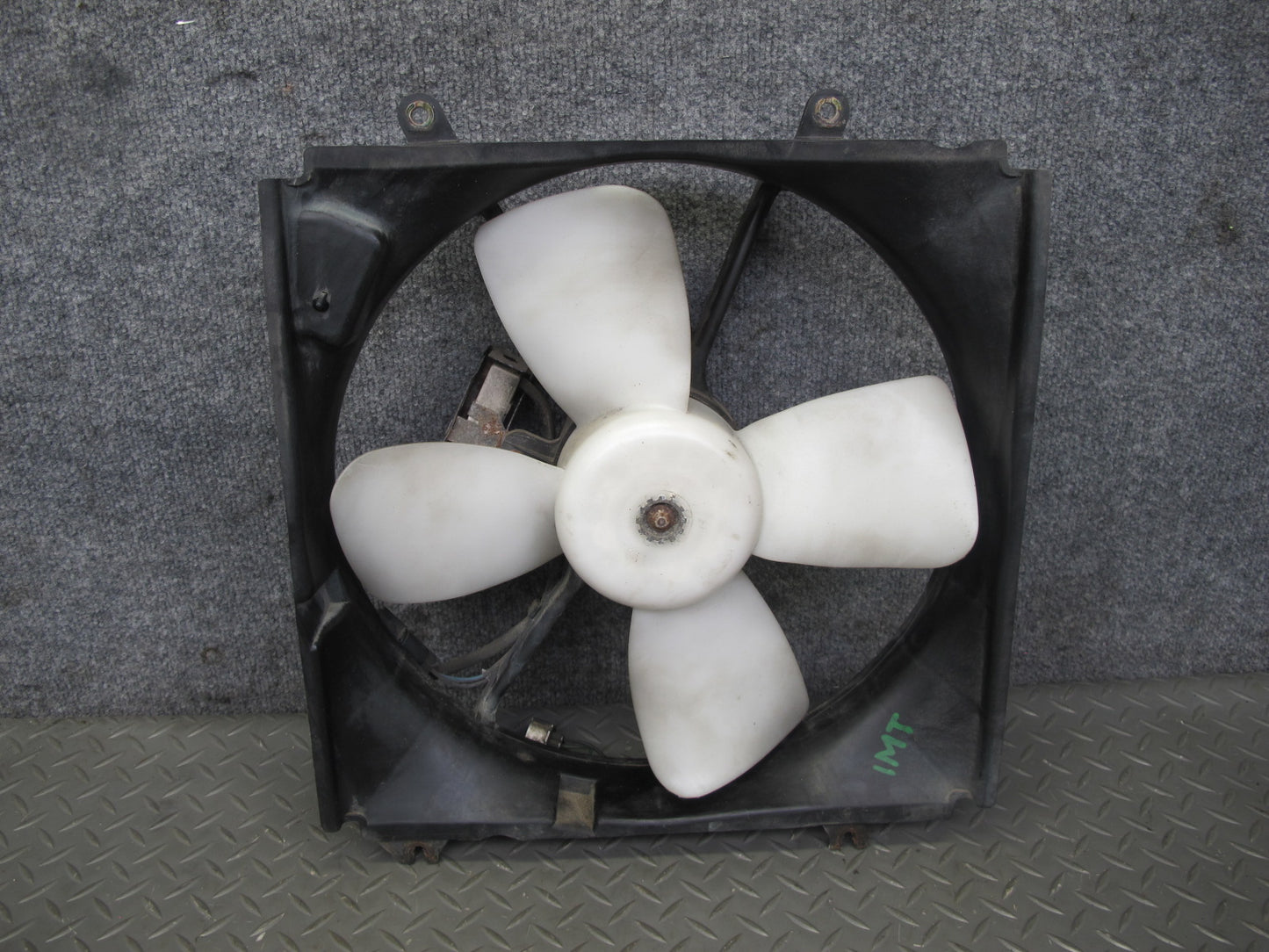 91-99 Dodge Stealth 6G72 Engine Radiator & A/C Condenser Fan & Shroud Set OEM