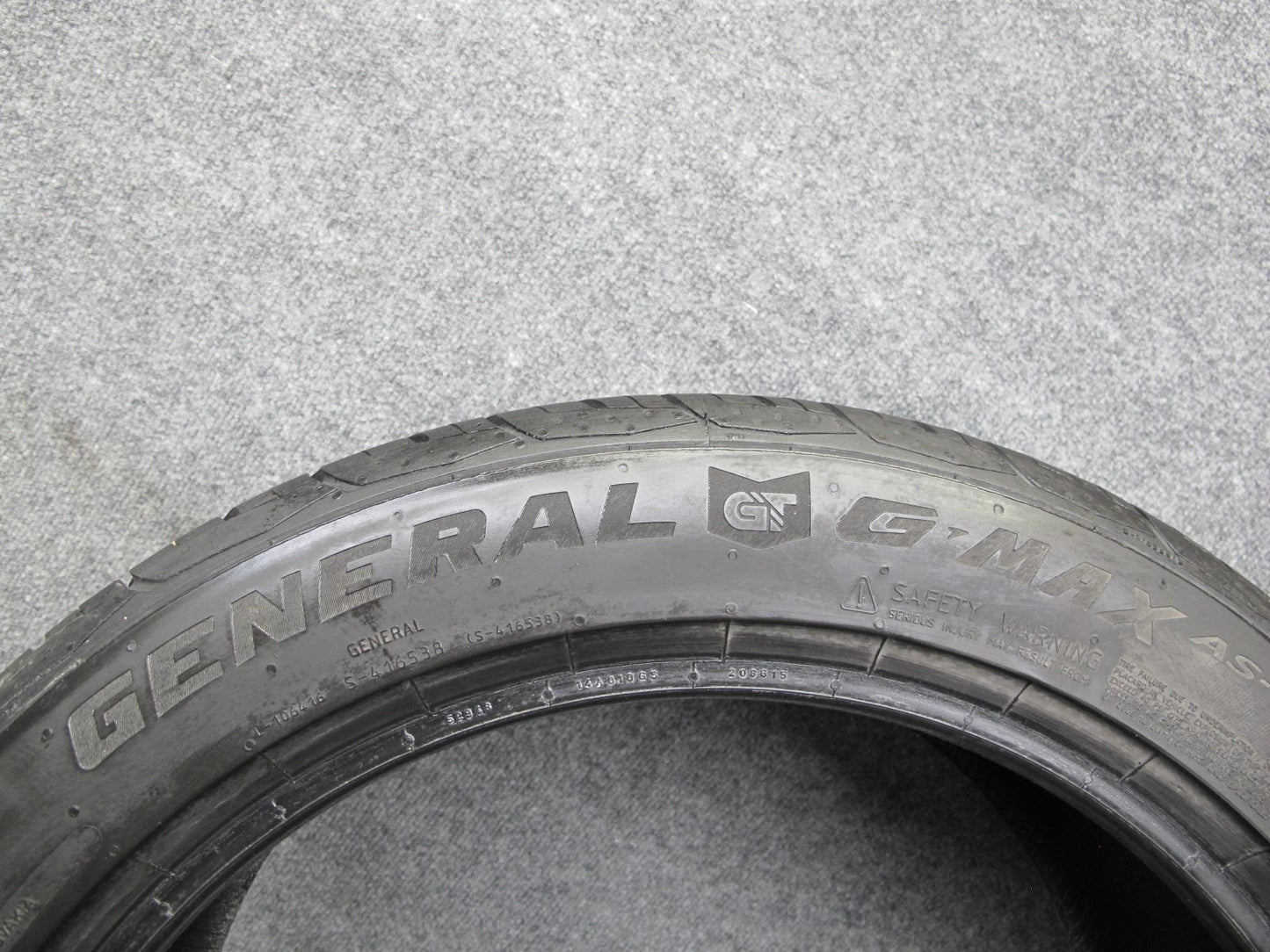 Set of 2 General G-max AS-05 A/S Tire 225/50 ZR18 95W 0322 7/32 & 8/32 Tread