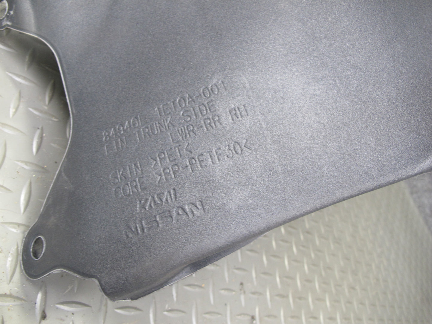 10-19 Nissan 307Z Z34 Convertible Rear Right Trunk Trim Cover 84940-1ET0A OEM