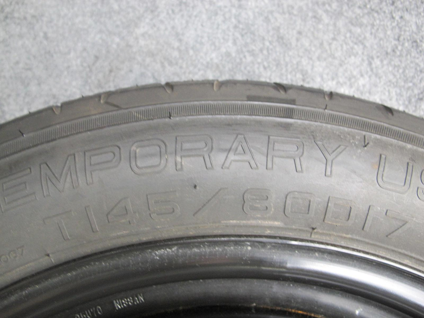 03-20 Nissan 350Z 370Z Spare Tire R17 17" Wheel 17x4JJ ET30 145/80 107M OEM