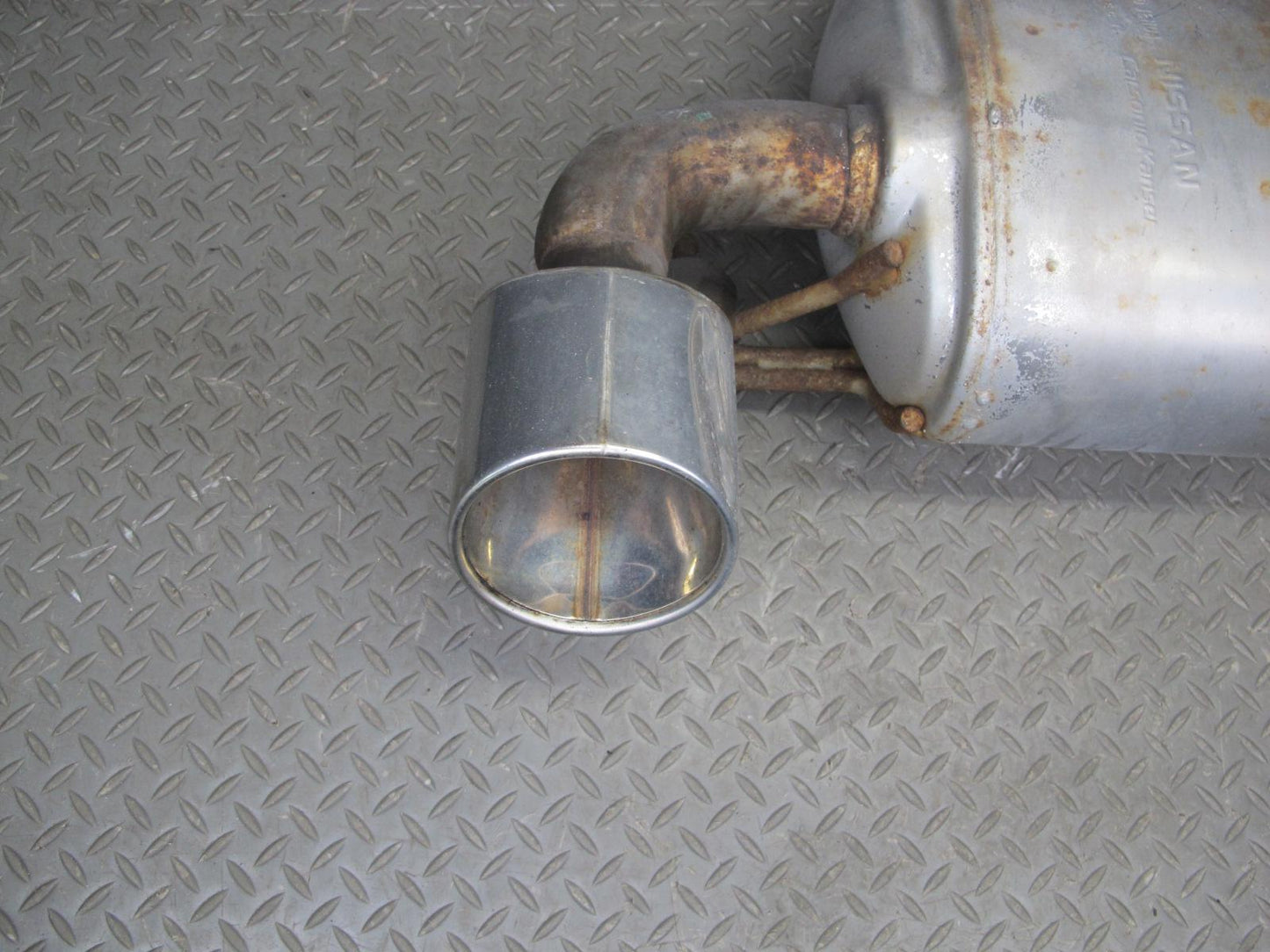 09-12 Nissan Z34 370Z Rear Exhaust Muffler w Tips Assembly 20100-1EH0A OEM
