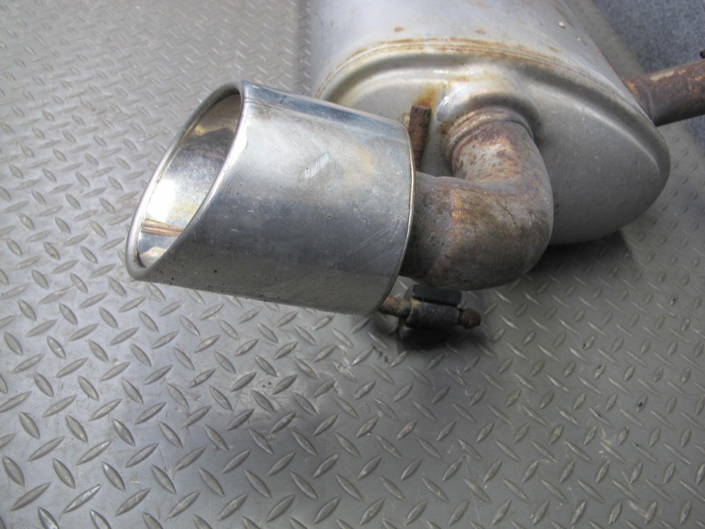 09-12 Nissan Z34 370Z Rear Exhaust Muffler w Tips Assembly 20100-1EH0A OEM