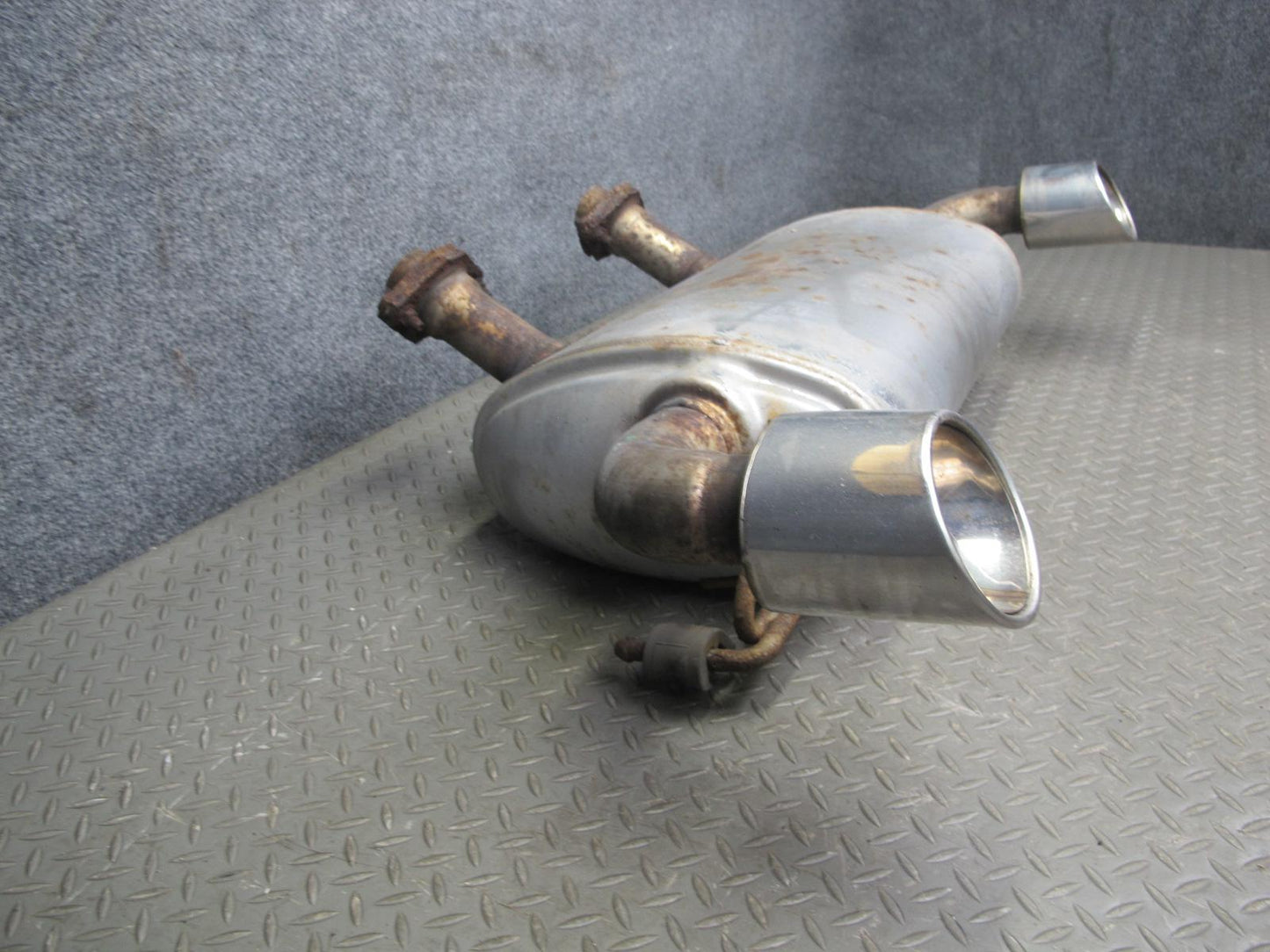 09-12 Nissan Z34 370Z Rear Exhaust Muffler w Tips Assembly 20100-1EH0A OEM