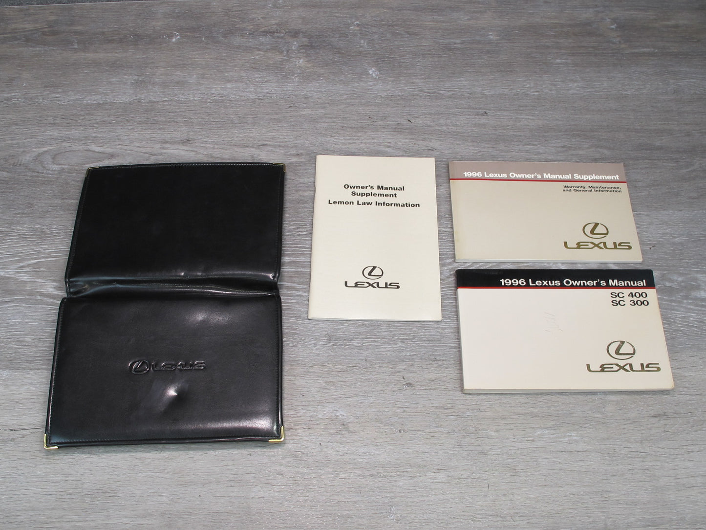 1996 Lexus UZZ30L SC300 SC400 Owners Guide Manual Book Set w Case OEM